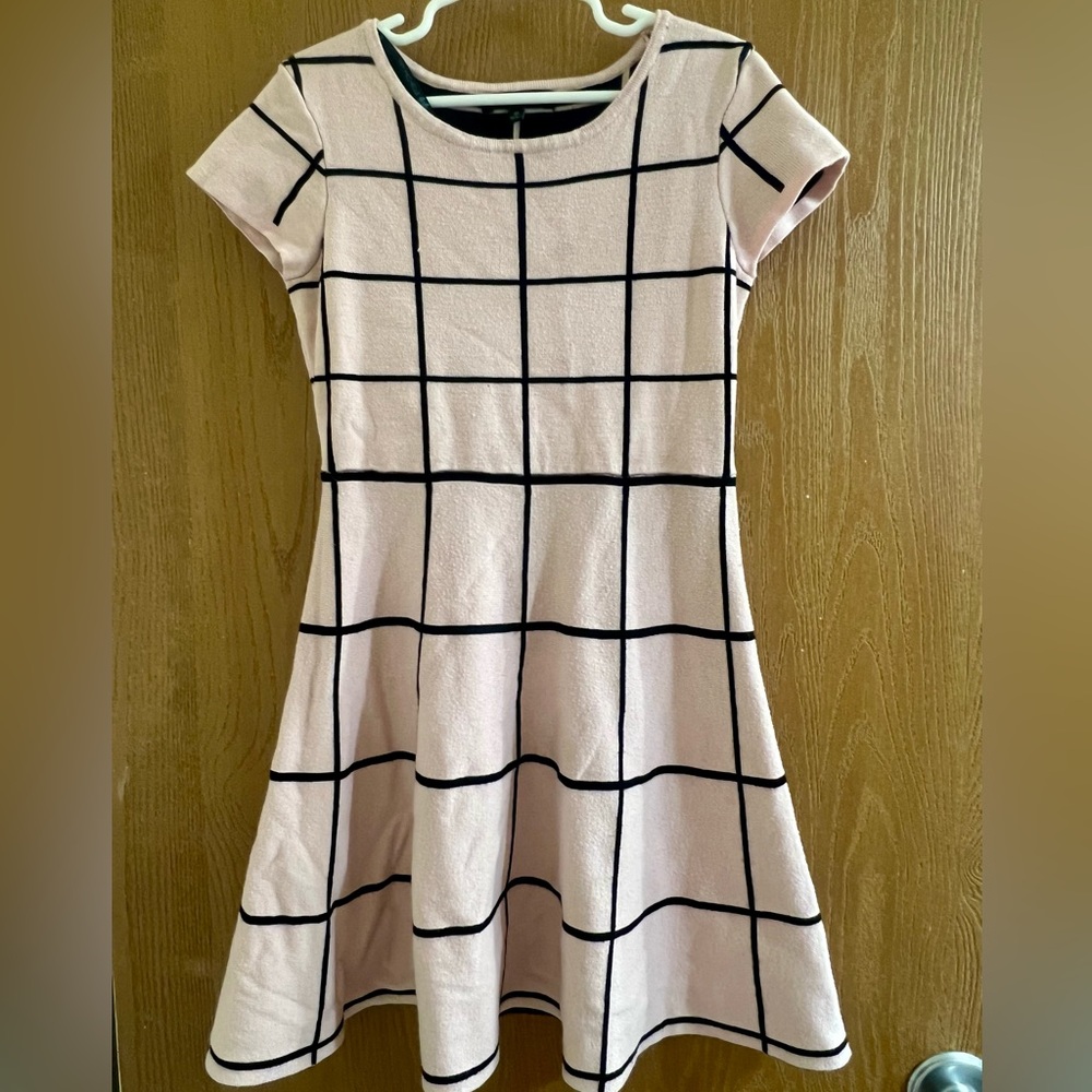My Michelle Cream and Black Knit Dress